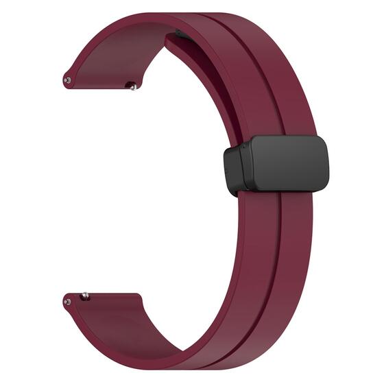 Microsonic Huawei Watch 5 46mm Kordon Ribbon Line Bordo