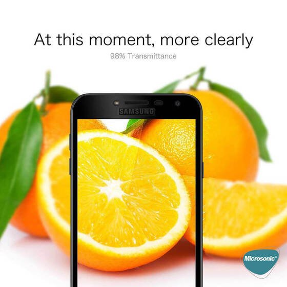 Microsonic Samsung Galaxy A01 Core Tam Kaplayan Temperli Cam Ekran Koruyucu Siyah