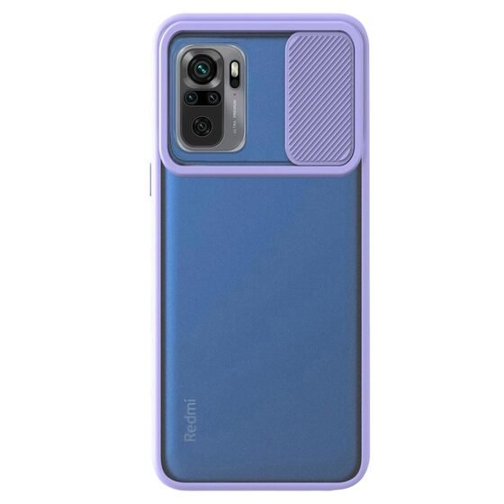 Microsonic Xiaomi Poco M5s Kılıf Slide Camera Lens Protection Lila