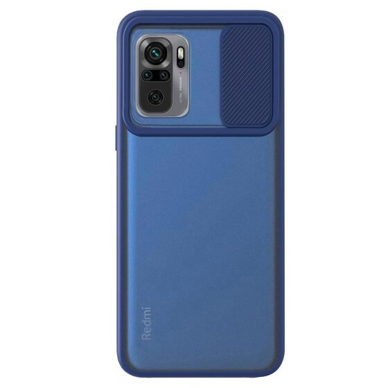 Microsonic Xiaomi Poco M5s Kılıf Slide Camera Lens Protection Lacivert