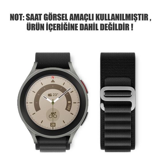 Microsonic Huawei Watch 5 46mm Kordon Alpine Loop Siyah