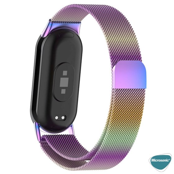 Microsonic Xiaomi Mi Band 8 Milanese Loop Kordon Çok Renkli