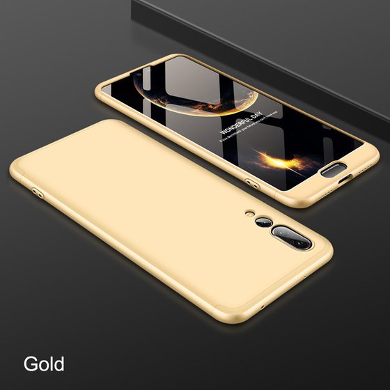 Microsonic Huawei P20 Pro Kılıf Double Dip 360 Protective Gold