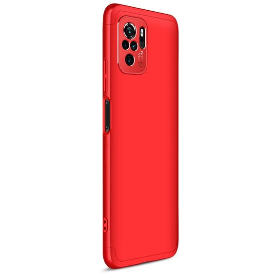 Microsonic Xiaomi Redmi Note 10 Kılıf Double Dip 360 Protective Kırmızı