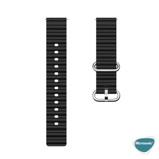 Microsonic Huawei Watch 5 46mm Kordon Ocean Band Siyah