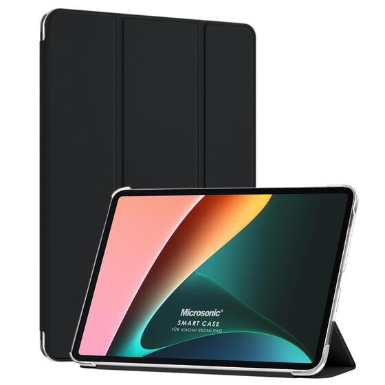 Microsonic Xiaomi Redmi Pad Kılıf Slim Translucent Back Smart Cover Siyah