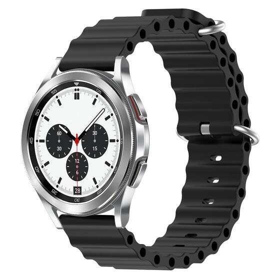 Microsonic Samsung Galaxy Watch 46mm Kordon Ocean Band Siyah