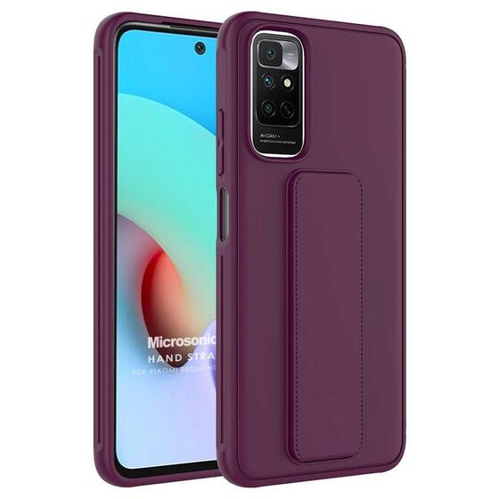 Microsonic Xiaomi Redmi Note 11 Kılıf Hand Strap Mor