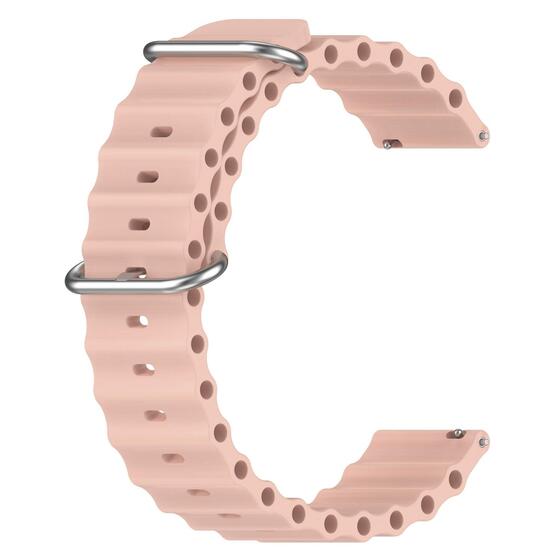 Microsonic Huawei Watch 5 46mm Kordon Ocean Band Pembe