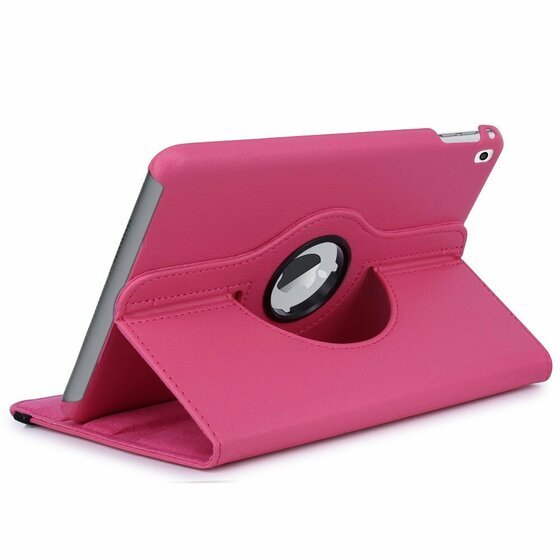 Microsonic iPad Pro 9.7 Kılıf 360 Dönerli Stand Deri Pembe