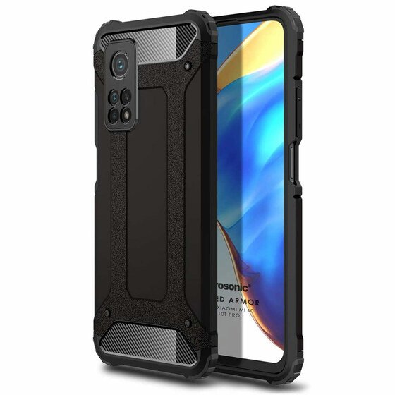 Microsonic Xiaomi Mi 10T Kılıf Rugged Armor Siyah