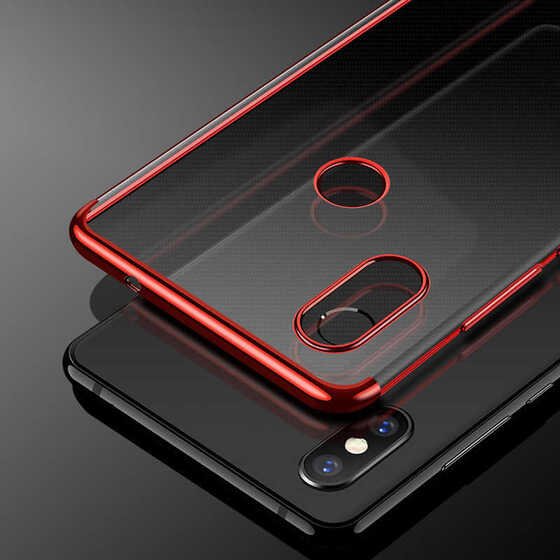 Microsonic Xiaomi Mi 8 SE Kılıf Skyfall Transparent Clear Kırmızı