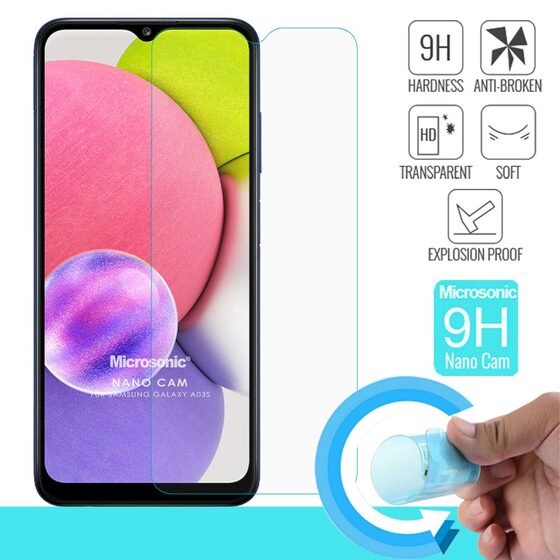 Microsonic Samsung Galaxy A03s Nano Glass Cam Ekran Koruyucu