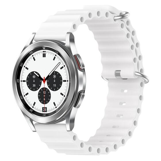 Microsonic Huawei Watch 5 46mm Kordon Ocean Band Beyaz