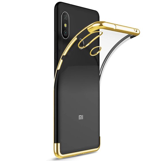 Microsonic Xiaomi Mi 8 SE Kılıf Skyfall Transparent Clear Gold