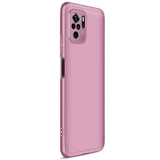 Microsonic Xiaomi Redmi Note 10S Kılıf Double Dip 360 Protective Rose Gold