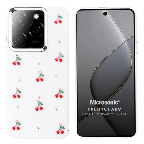 Microsonic TECNO Spark 20 Pro Kılıf PrettyCharm Cherry