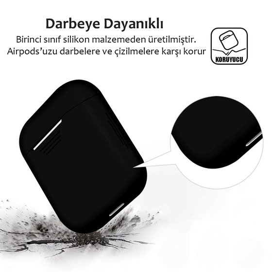 Microsonic Apple AirPods 1. Nesil / 2. Nesil Mat Silikon Kılıf Mavi