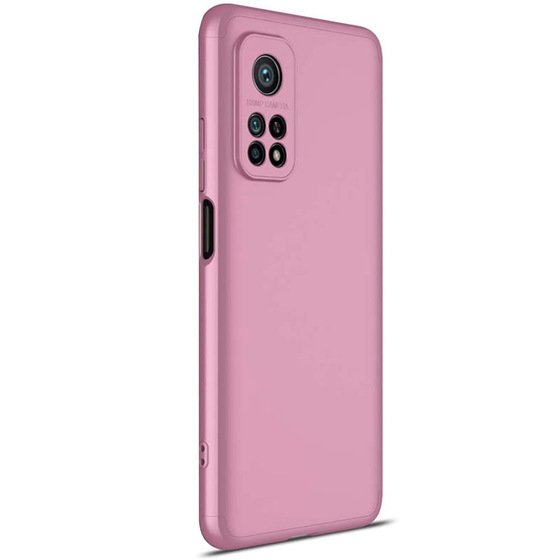 Microsonic Xiaomi Mi 10T Pro Kılıf Double Dip 360 Protective Rose Gold