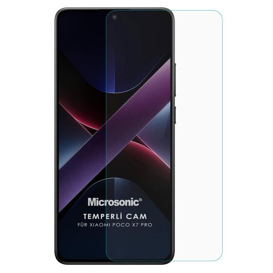Microsonic Xiaomi Poco X7 Pro Tempered Glass Cam Ekran Koruyucu