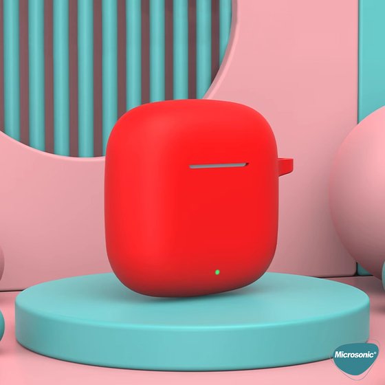 Microsonic Xiaomi Redmi Buds 3 Kılıf Askılı Mat Silikon Mavi