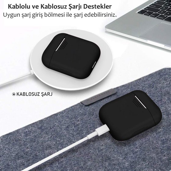 Microsonic Apple AirPods 1. Nesil / 2. Nesil Mat Silikon Kılıf Açık Pembe