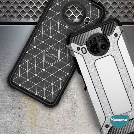 Microsonic Xiaomi Mi 10T Lite Kılıf Rugged Armor Gümüş