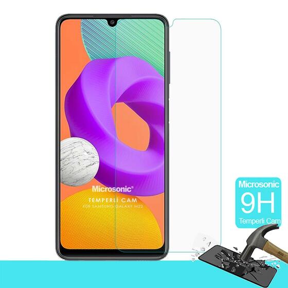 Microsonic Samsung Galaxy M22 Tempered Glass Cam Ekran Koruyucu