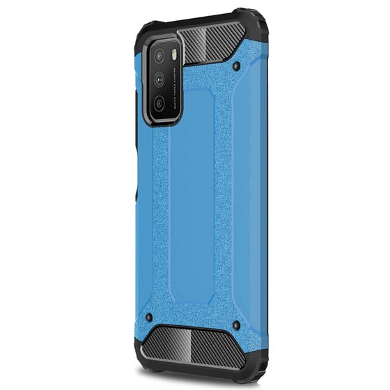 Microsonic Xiaomi Poco M3 Kılıf Rugged Armor Mavi