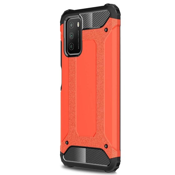 Microsonic Xiaomi Poco M3 Kılıf Rugged Armor Kırmızı