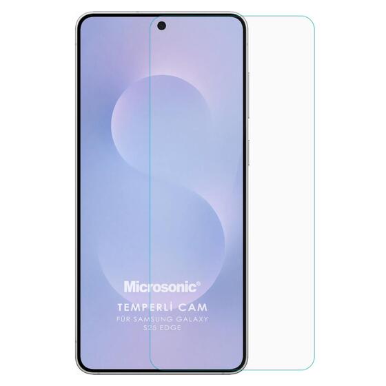 Microsonic Samsung Galaxy S25 Edge Tempered Glass Cam Ekran Koruyucu