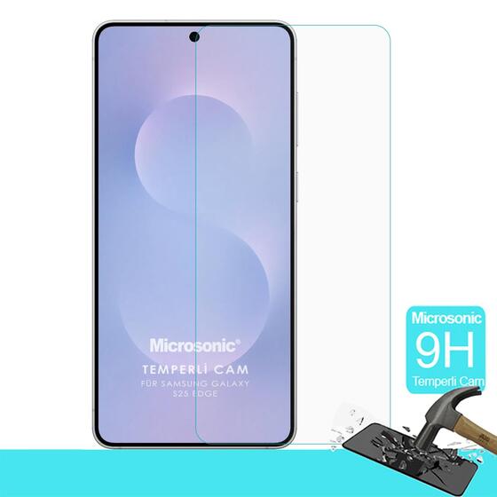 Microsonic Samsung Galaxy S25 Edge Tempered Glass Cam Ekran Koruyucu