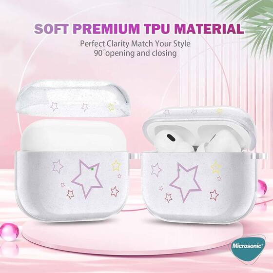 Microsonic Huawei FreeBuds SE 3 Kılıf Figure Series RosyHeart Şeffaf