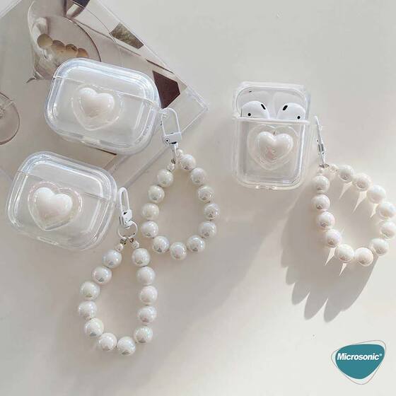 Microsonic Huawei FreeBuds SE 3 Kılıf Figure Series RosyHeart Şeffaf