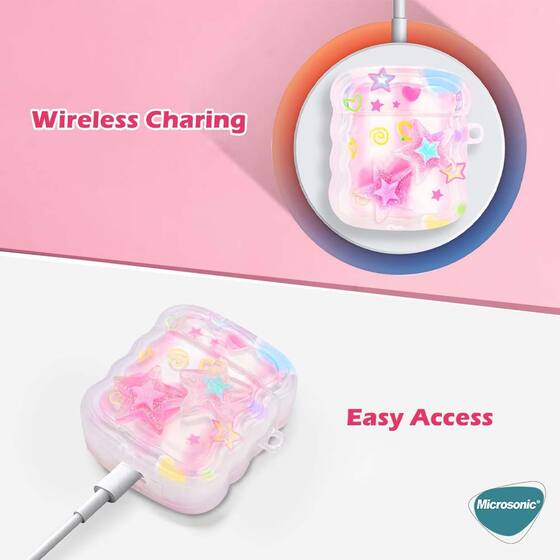 Microsonic Huawei FreeBuds SE 3 Kılıf Figure Series RosyHeart Şeffaf