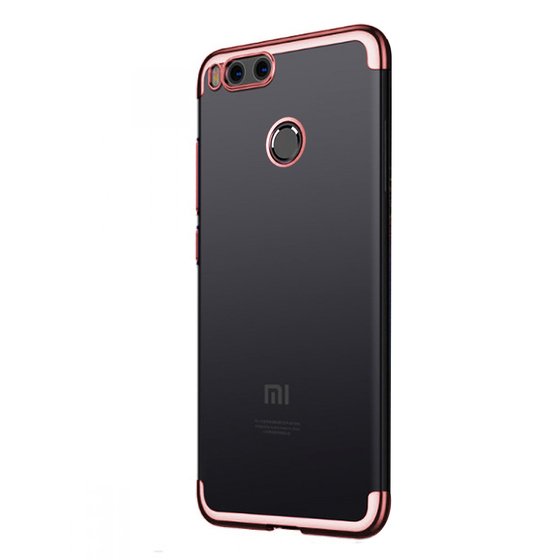 Microsonic Xiaomi Mi A1 Kılıf Skyfall Transparent Clear Rose Gold