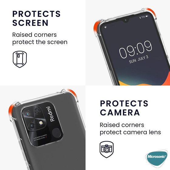 Microsonic Xiaomi Poco C40 Kılıf Shock Absorbing Şeffaf