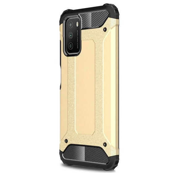 Microsonic Xiaomi Poco M3 Kılıf Rugged Armor Gold