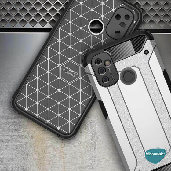 Microsonic OnePlus Nord N100 Kılıf Rugged Armor Mavi