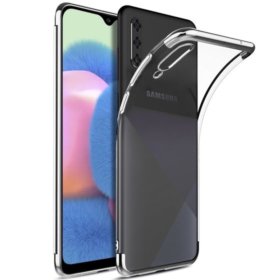 Microsonic Samsung Galaxy A30s Kılıf Skyfall Transparent Clear Gümüş