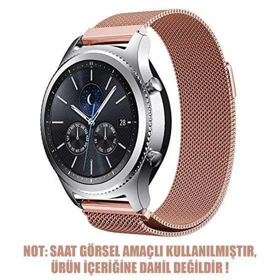 Microsonic Huawei Watch 5 46mm Milanese Loop Kordon Rose Gold