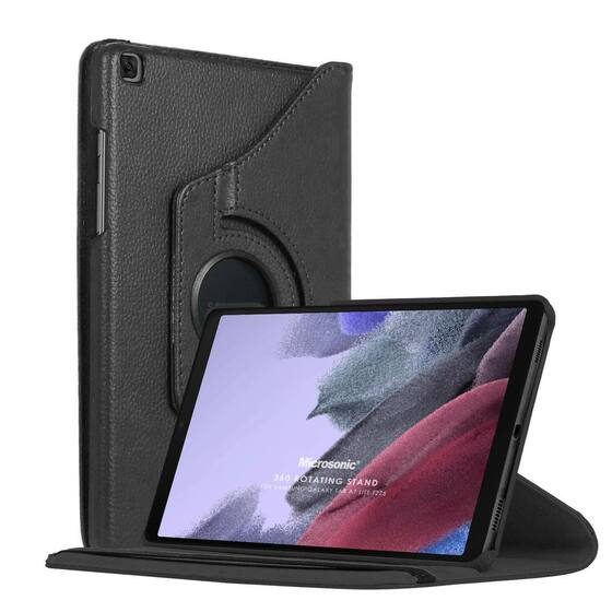 Microsonic Samsung Galaxy Tab A7 Lite T225 Kılıf 360 Rotating Stand Deri Siyah