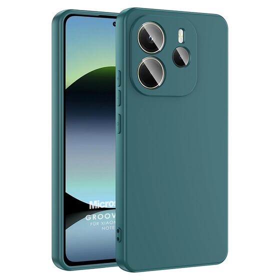Microsonic Xiaomi Redmi Note 14 4G Kılıf Groovy Soft Koyu Yeşil