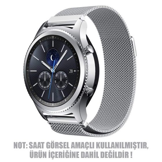 Microsonic Huawei Watch 5 46mm Milanese Loop Kordon Gümüş