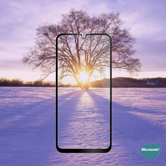 Microsonic Samsung Galaxy A23 Tam Kaplayan Temperli Cam Ekran Koruyucu Siyah