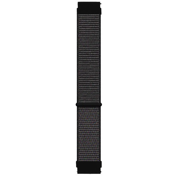 Microsonic Huawei Watch 5 46mm Hasırlı Kordon Woven Sport Loop Siyah
