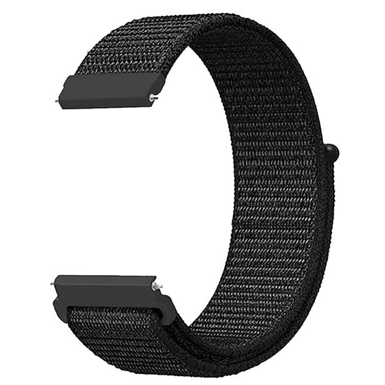 Microsonic Huawei Watch 5 46mm Hasırlı Kordon Woven Sport Loop Siyah