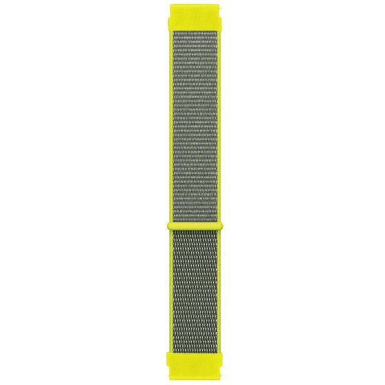 Microsonic Huawei Watch 5 46mm Hasırlı Kordon Woven Sport Loop Sarı