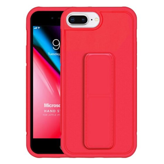 Microsonic Apple iPhone 8 Plus Kılıf Hand Strap Kırmızı