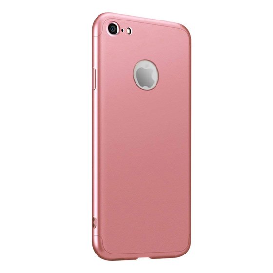 Microsonic Apple iPhone 8 Kılıf Double Dip 360 Protective Rose Gold